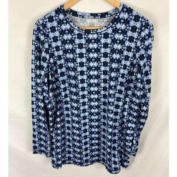J Jill Starburst Fit Long Sleeve Crew Neck Tee Size Medium - Picture 1 of 5